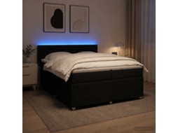 Vidaxl Cama Box Spring Com Colchão Preto 200 X 200 Cm Tecido