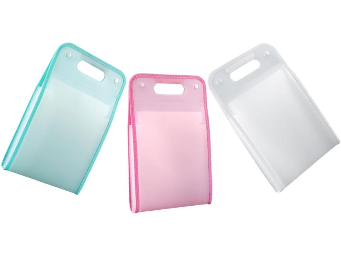 Pasta expansível Iplusmile com 13 camadas para documentos A4, conjunto de 3 peças, bolsa multifuncional expansível para