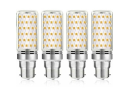 Lâmpadas LED B22 16w, Luz Branca, 230v, Pacote de 4, Não Regulável, Garagem/Estúdio