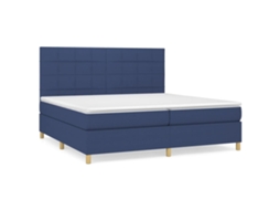 Box Spring Bed, Box Spring Beds Vidaxl Azul Tecido (200 X 200 Cm)