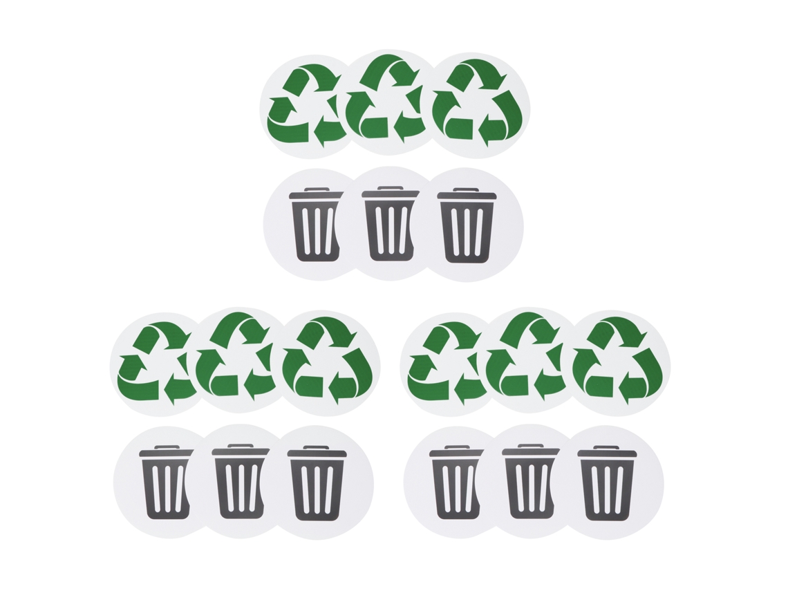 18 Etiquetas Autoadesivas Recicláveis Ambientais À Prova D'água