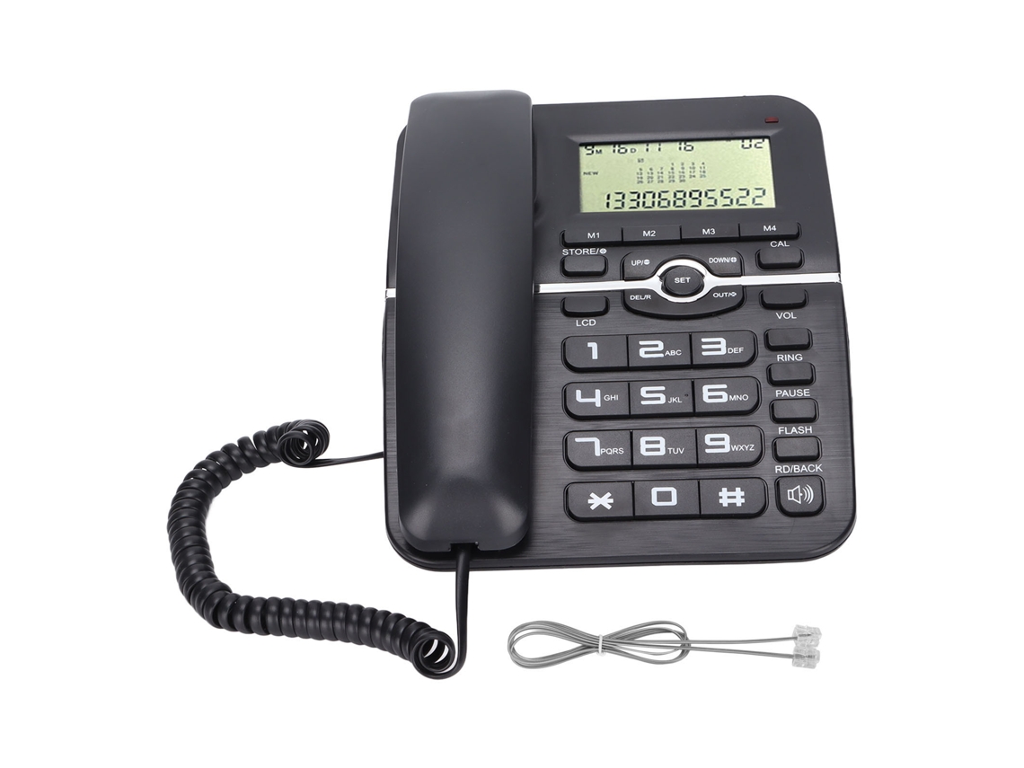 Telefone Fixo Com Fio De Mesa Kxt2028cid Com 4 Grupos De Discagem Rápida Para Escritório Hotel Preto