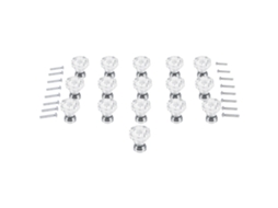 Laxiscreed Alças De Acrílico 25mm, Pacote Com 16 Unidades Para Variadas Utilizações
