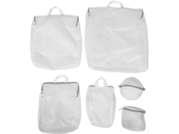 Conjunto de 6 Sacos Malha para Lavar Roupa Anti Deformação Proteção Roupas Unissex Suéteres, Íntimas CHABERLU