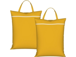 Saco De Roupa Suja Amarelo Mostarda, Para Uso Prático E Funcional