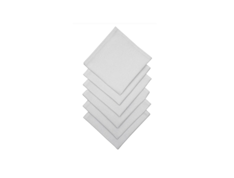 Conjunto De 10 Guardanapos Para Uso Restaurantes, Hotéis, Jantares, Serviços De Catering, 50x50cm Algodão Branco