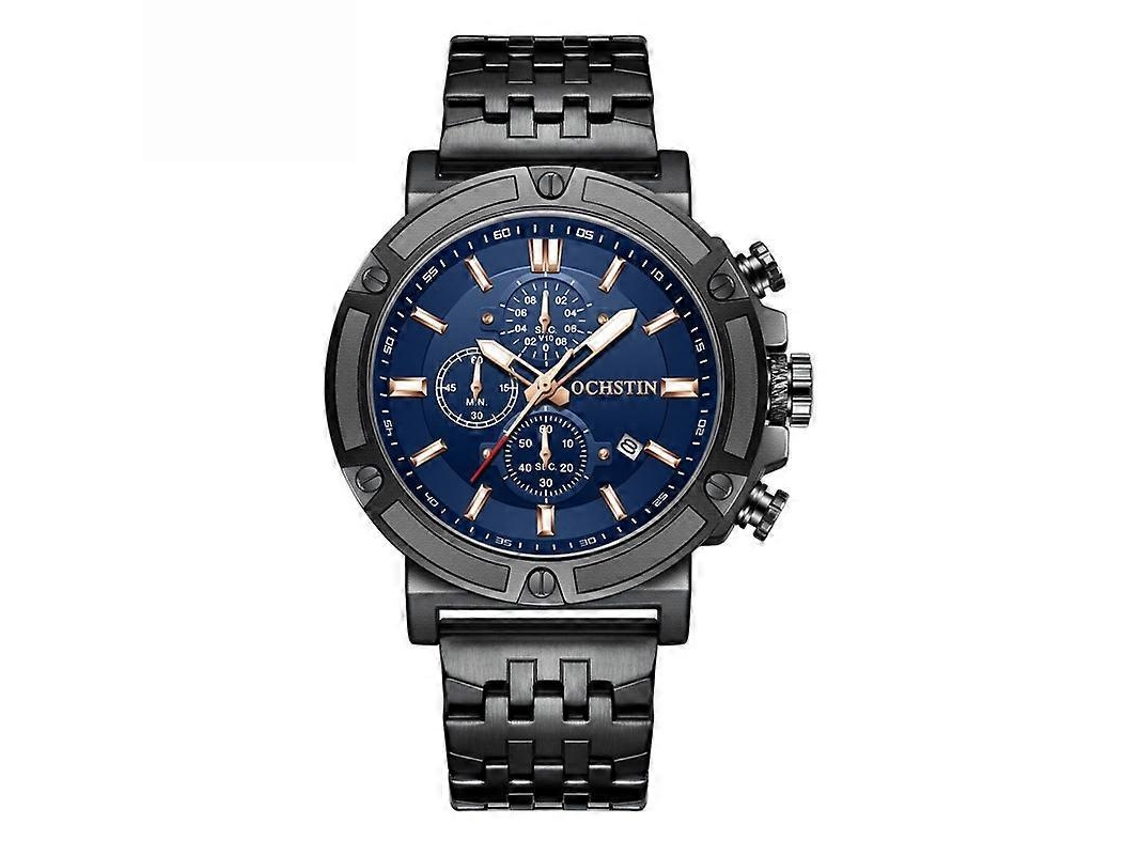 Relógio masculino multifuncional Ochstin 7247 de quartzo com pulseira de aço Hengrongshen