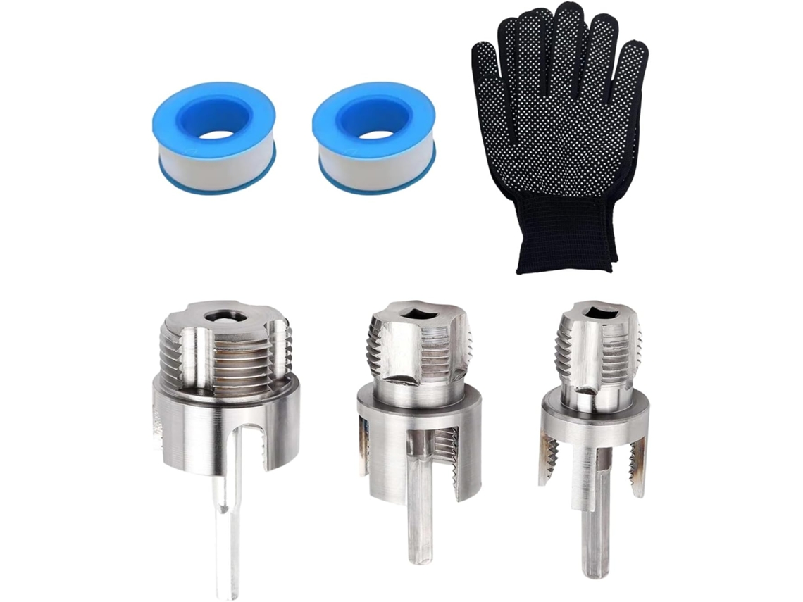 Kit De Ferramentas Para Rosquear Tubos De Pvc Em Aço, Com Carbono Integrado | Ferramenta De Rosqueamento