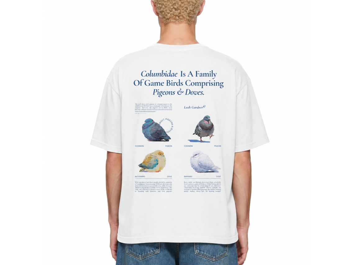 Rockinstone Pigeons Doves Leah Gardner Tshirt Unique Designer Style