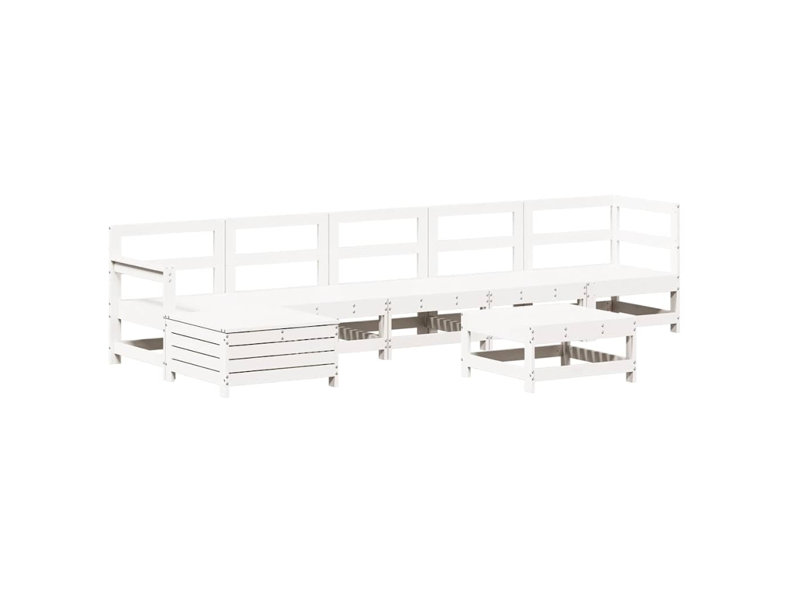 Garden Lounge Set, Garden Lounge Sets Vidaxl Branco Madeira De Pinho (n/a)