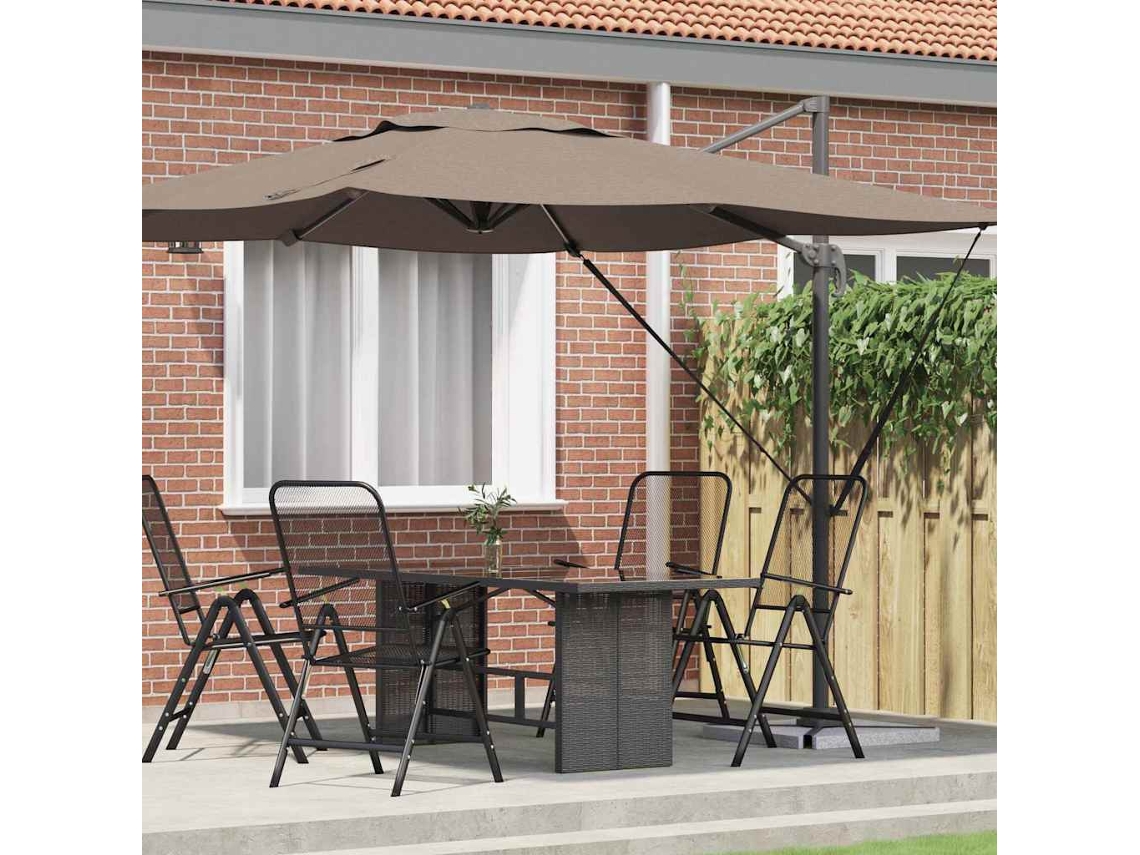 Vidaxl Parasol Roma Cinzento-acastanhado 286 X 284 X 265 Cm