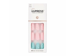 Unhas Postiças KISS Impress Color Dew Drop 30 Unidades