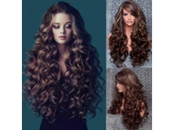 Extensões De Cabelo Longas Cacheadas Clip In Feitas De Cabelo Humano Sintético Wig De Qualidade Alta