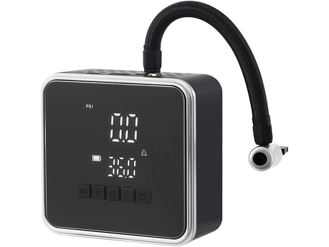 Bomba De Ar Sem Fio Digital Elétrica Para Pneus De Carro