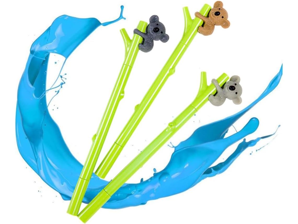 Conjunto De 3 Canetas Gel Stobok Com Desenho Coala, Esferográficas