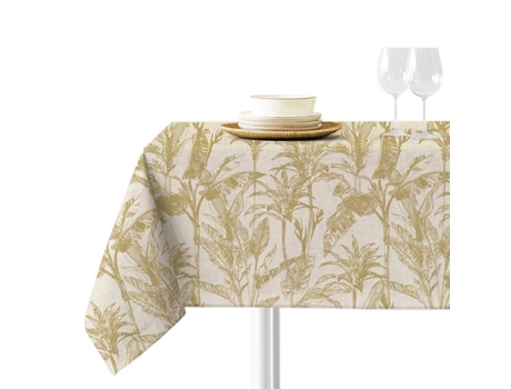 Toalha de Mesa Monstera Mesa 90X190 160X260 Cm Amarelo SOKIOS
