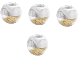 Conjunto Lurrose com 4 mini clipes de papel dourados com efeito mármore, clipes para pasta dourada, clipes escolares.