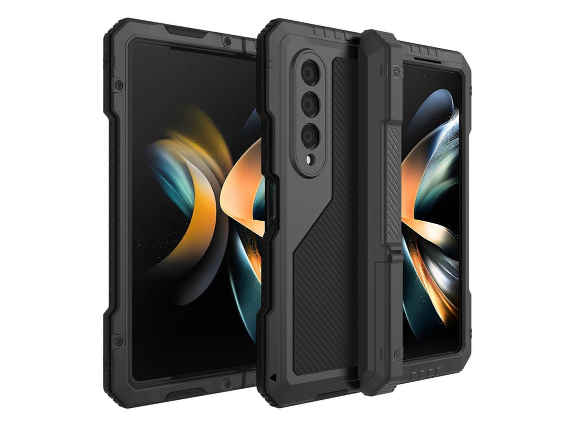 Capa De Celular Lk Metal À Prova De Choque, À Prova Dágua E Poeira Com Suporte Dobrável Para Samsung Galaxy Z Fold4