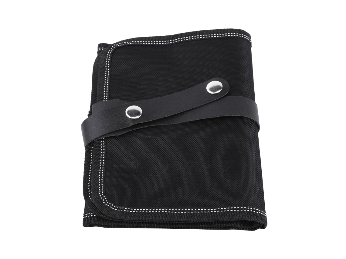 Funda Enrollável De Tela Portátil Preta Para Lápis Com 48 Compartimentos Multipropósitos