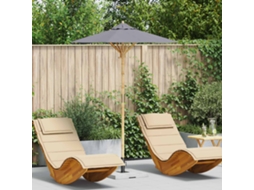 Vidaxl Guarda-sol De Jardim Ø 150 X 210 Cm Bambu Redondo