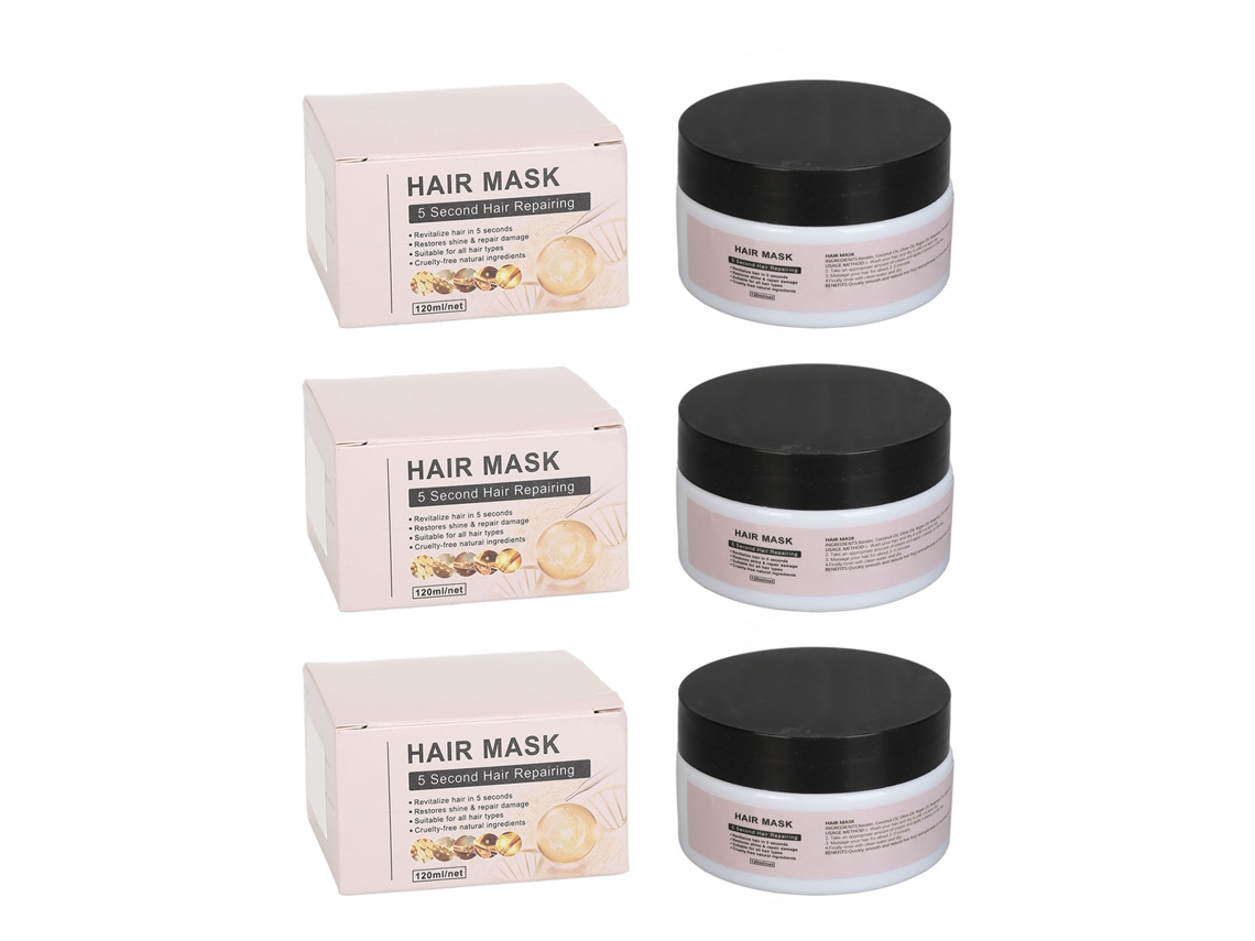 2026 3pcs Mascarilla Capilar de Ceratina para Reparar Pelo Dañado, Seco, Frizz Y Puntas Abiertas, Acondicionador Profundo 120ml