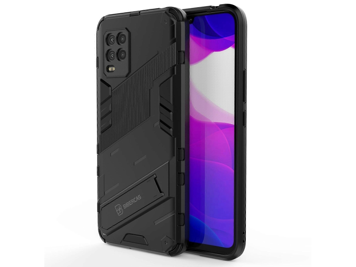Capa À Prova De Choque 2 Em 1 Punk Armor Para Xiaomi Mi 10 Lite 5g, Em Pc + Tpu, Com Suporte Invisível.