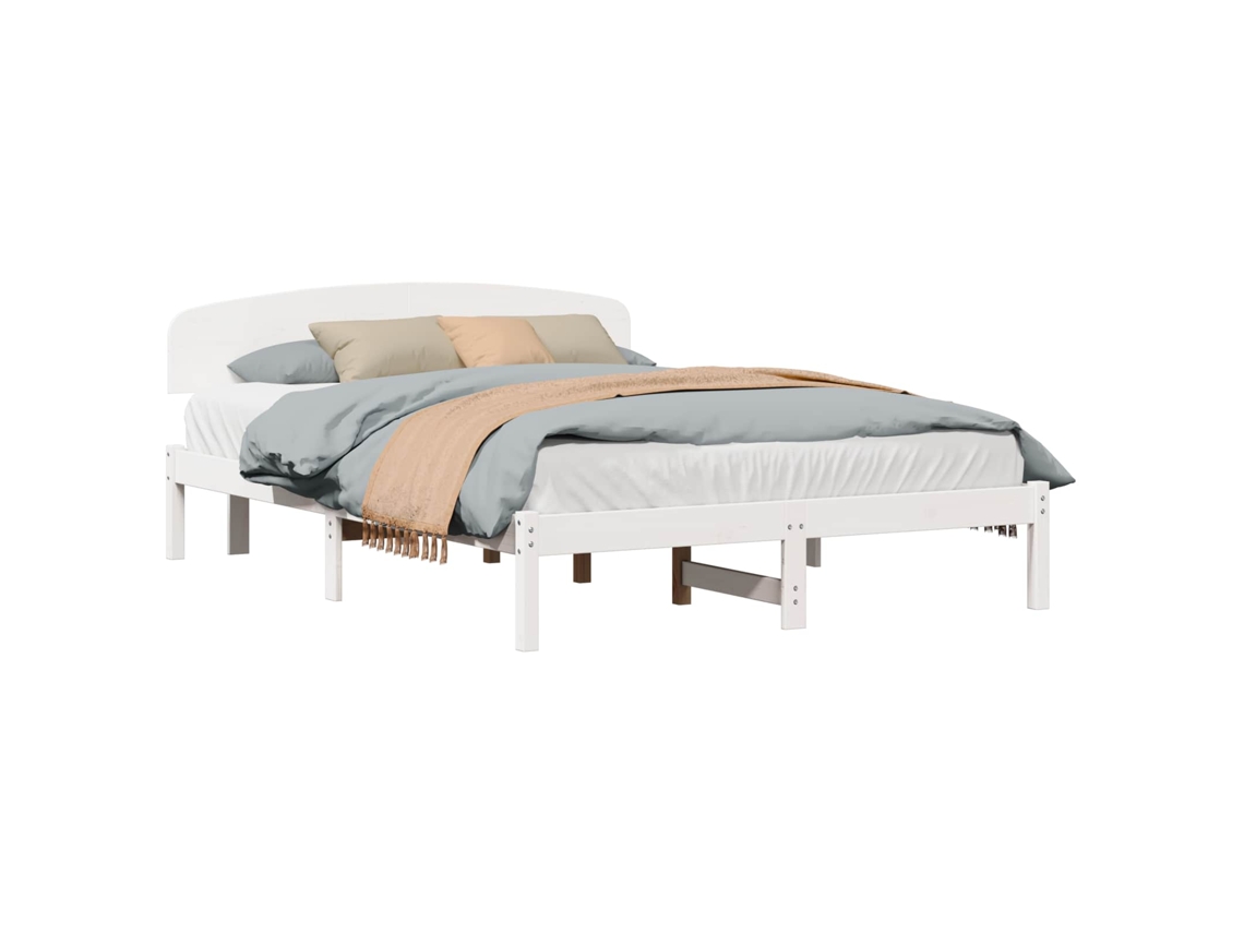 Estrutura da Cama com Cabeceira Branco 160 X 200 Cm MAISON EXCLUSIVE