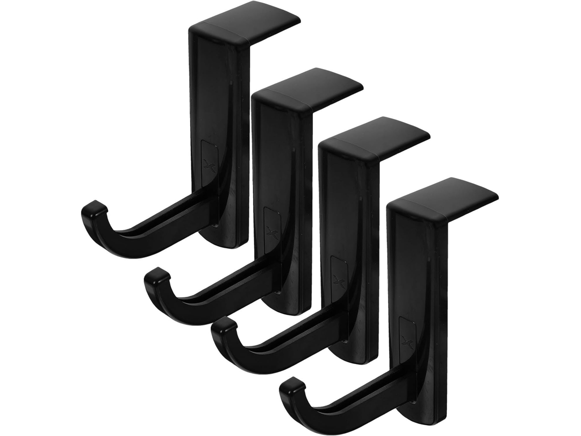 Jojofuny Support Mural Pour Casque Audio 4pcs En Plastique Noir Crochet Adhésif Léger Pour