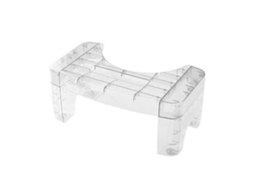 Escabelo para vaso sanitário transparente antiderrapante design ergonômico adultos e crianças S/MARCA