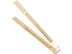 Pinça Para Churrasco Em Aço Inoxidável Dourado, Estilo Coreano, Requintada E Prática Clipe De 35, 6cm Dourada