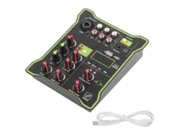 HURRISE Mini Mixer Console de Mixagem Portátil Resposta Rápida Bom Desempenho de Ajuste Afinador de Música de Cálculo