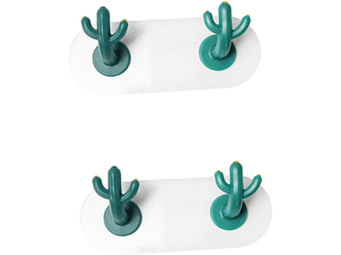 Conjunto de 2 Ganchos Parede Ajustáveis​​ para Cozinha, Resistentes, para Pendurar Roupas, em Metal, com Dimensões de 6 X 6 3, 6 Cm BRILVIBERA
