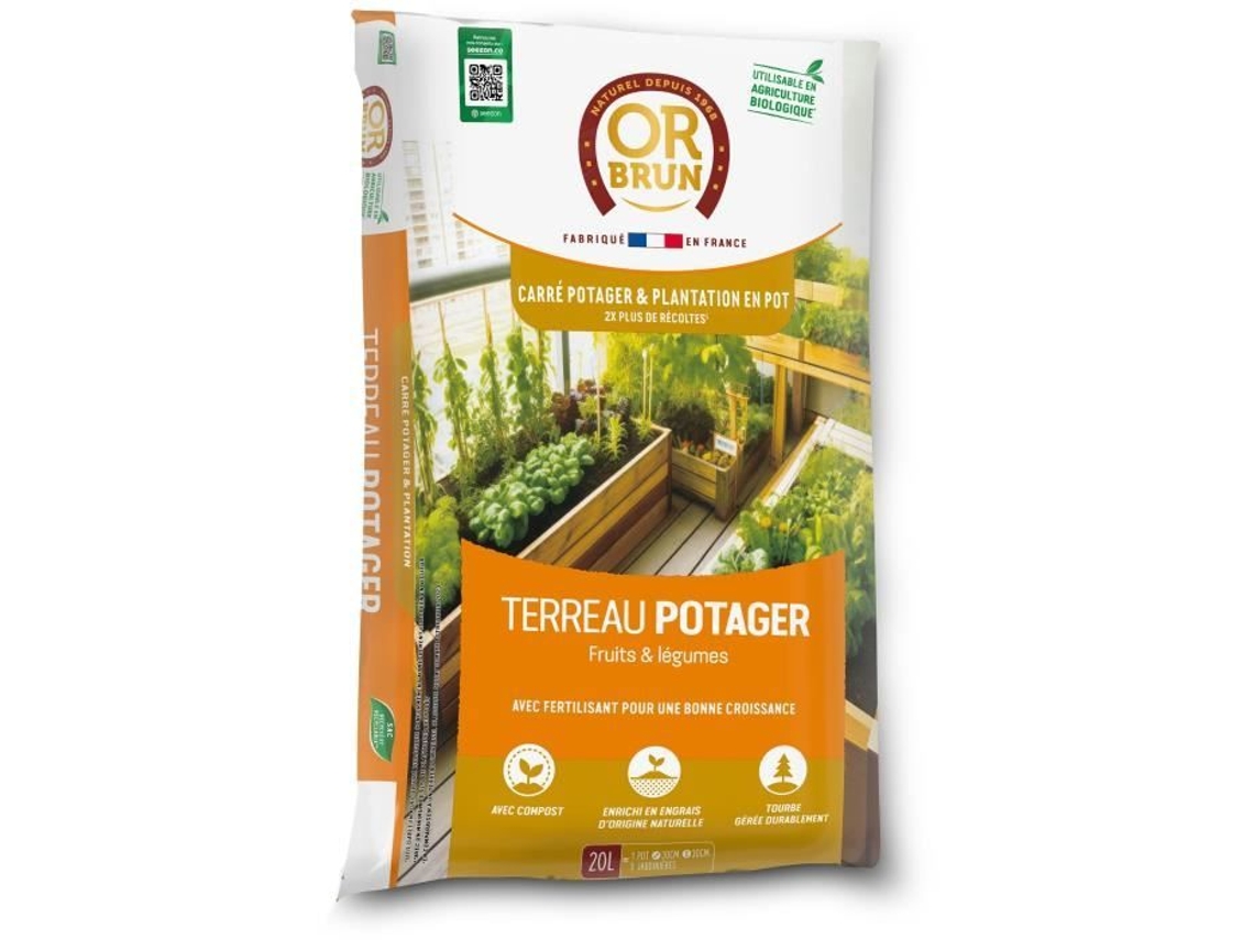 Terra Para Horta E Quadrado Para Horta Ouro Castanho Obrtcapot20n 20 L Or Brun
