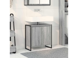 Vidaxl Armário De Banheiro Cinza Sonoma 60 X 30 X 60 Cm