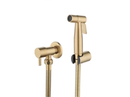 Kit de torneira para bidê de parede com acabamento dourado escovado AQUAFORGE