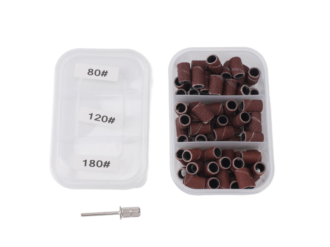 75pcs Cápsulas De Lixamento Para Unhas Com Mandril 80 120 180 Grit Remoção De Pele Morta Manicure