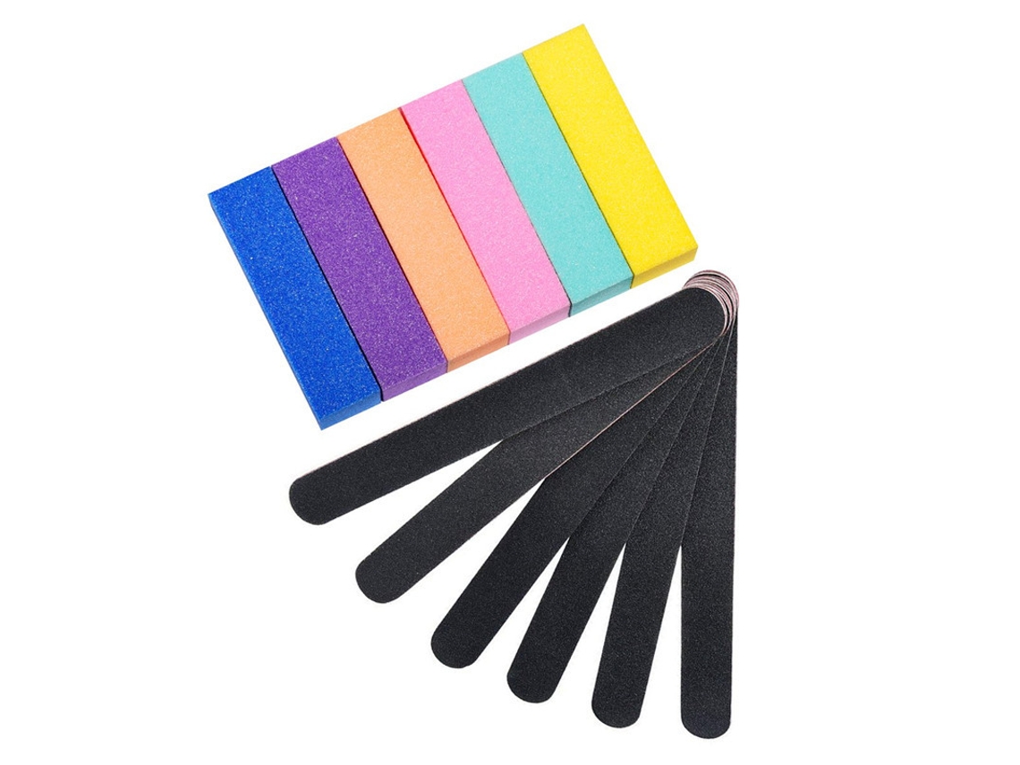 Limas E Polidores De Unhas, Conjunto De Ferramentas Profissionais Para Manicure Retangular