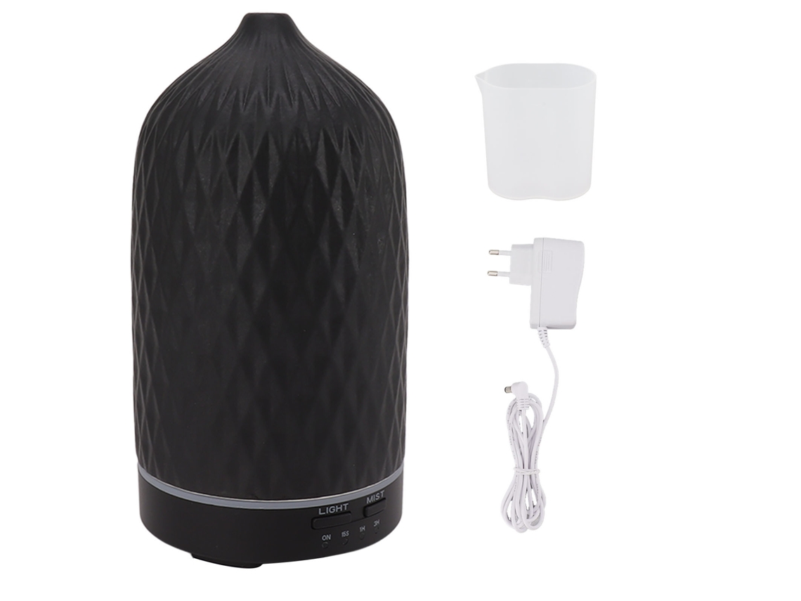 Laxiscreed Aromatizador Ultrassônico Rhombus De Cerâmica, Umidificador Residencial Com Led De 7 Cores