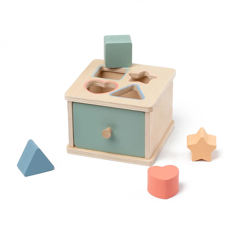 Materiais Didáticos Montessori, Brinquedos De Madeira, Caixas Para Classificação De Cores E Correspondência De Formas.