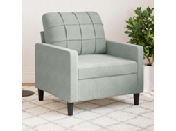 Vidaxl Poltrona 60 Cm Veludo Cinzento-claro