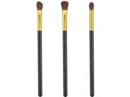 3 Pincéis Profissionais de Maquiagem para Olhos para Sombra, Eyeliner, Sulco e Sobrancelha