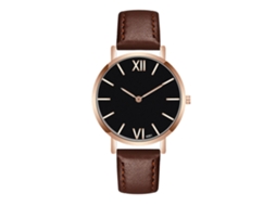 Relógio de pulso masculino para negócios com movimento de quartzo, modelo K091-m, marrom escuro.