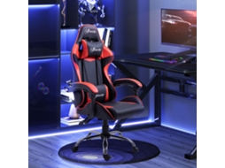 Cadeira Ergonomica Vinsetto Preto Vermelho Reclinável 63x67x119-127cm | S/MARCA