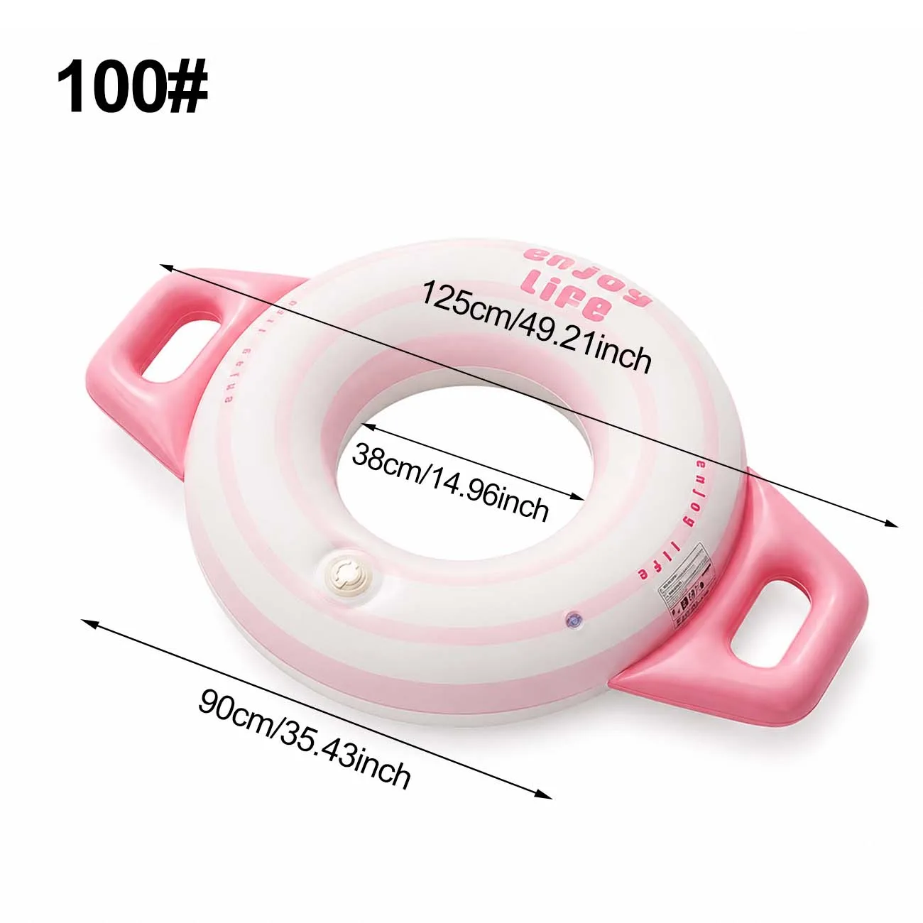 (rosa 100) Uma Boia Inflável Para Piscina, Tapete Flutuante Para Adultos, Com Alças Duplas, Feita De Material De Pvc De Alta Resistência.