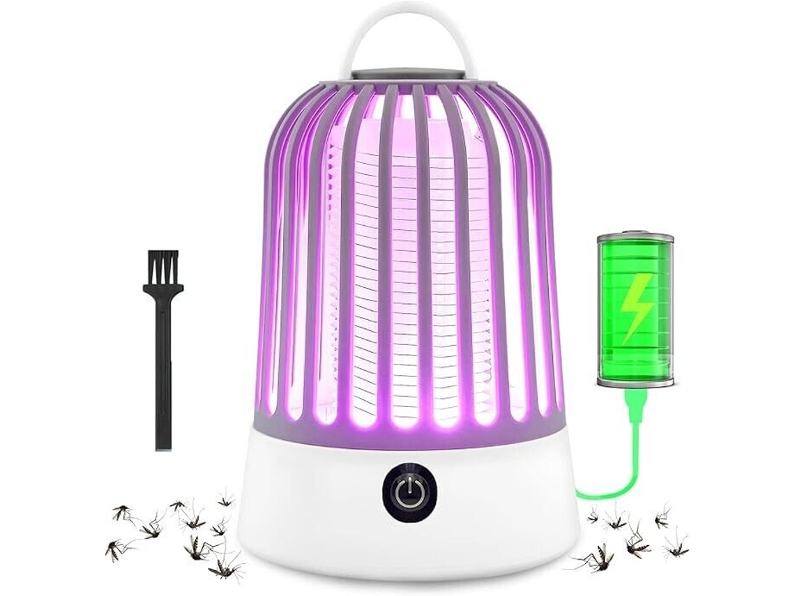 Lâmpada Elétrica Usb Para Matar Moscas E Mosquitos, Mata Insetos Portátil E Recarregável Zeuxo