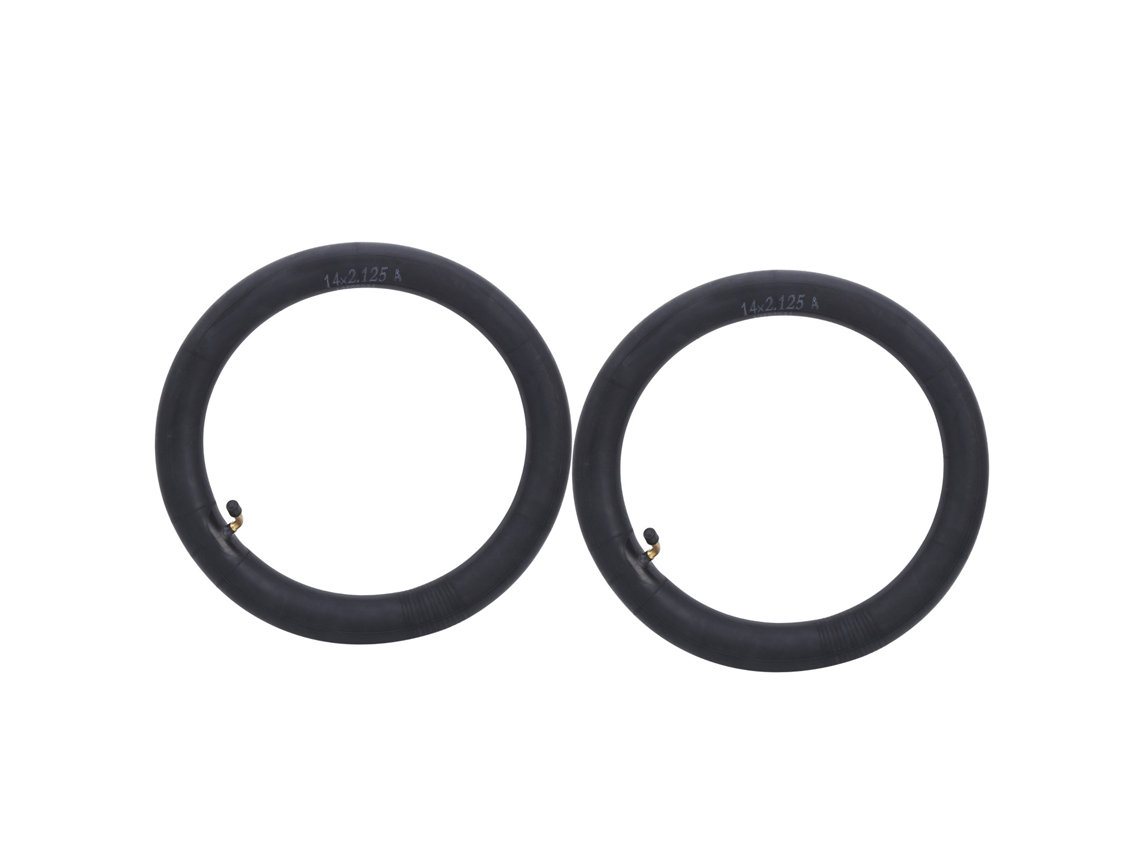 2pcs Câmara De Ar De Borracha Butílica Com Válvula Curva Para Bicicleta Pasta 14x2.125in
