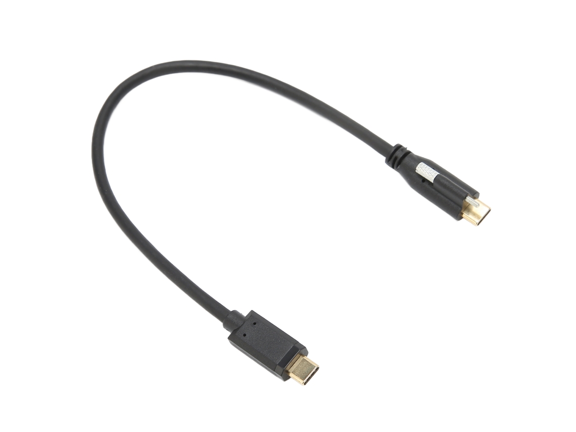 Cabo Usb 3.1 C Para C Macho Para Fêmea Com Porca Fixadora 30cm Para Celular Notebook Carregador Transmissão Rápida 10gbps