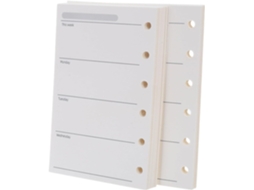 Recarga Para Agenda A7 200pcs, Papel 120gsm 6 Trous 6 Anneaux, Páginas Hebdomadaires Vierges, Formato 4,7x3