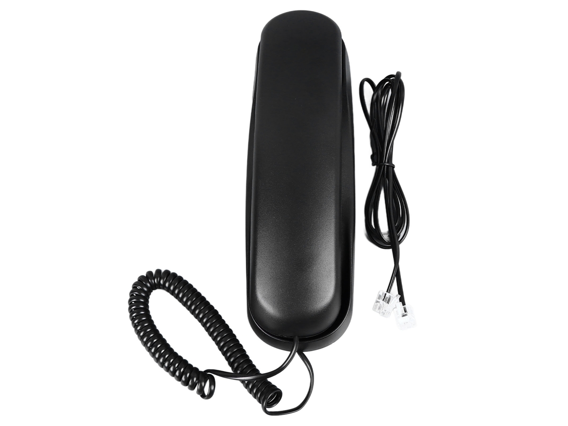 Telefone de Parede Multifuncional com Cabo para Casa, Hotel e Escritório, Som Nítido, Preto S/MARCA