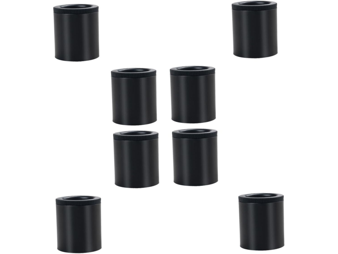 Nuobesty Conjunto De 8-protetores Móveis Ajustáveis Pretos Para Pés Estantes E Armários Material Durável